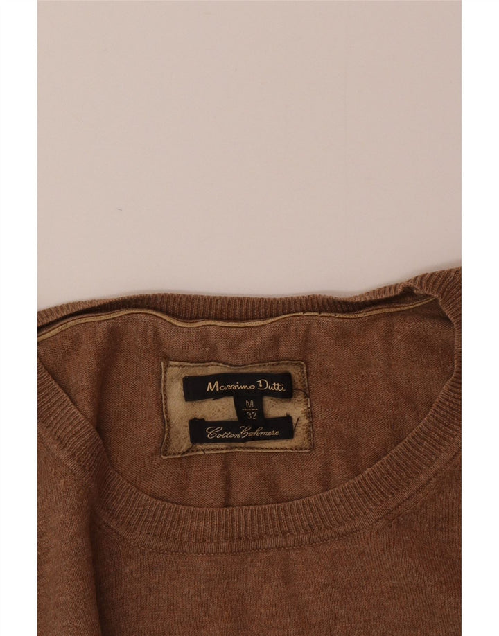 Massimo Dutti Jersey de cuello redondo para mujer UK 42 Marrón medio