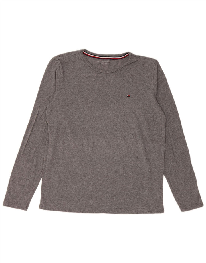 TOMMY HILFIGER Camiseta Hombre Manga Larga Poliéster Gris Medio
