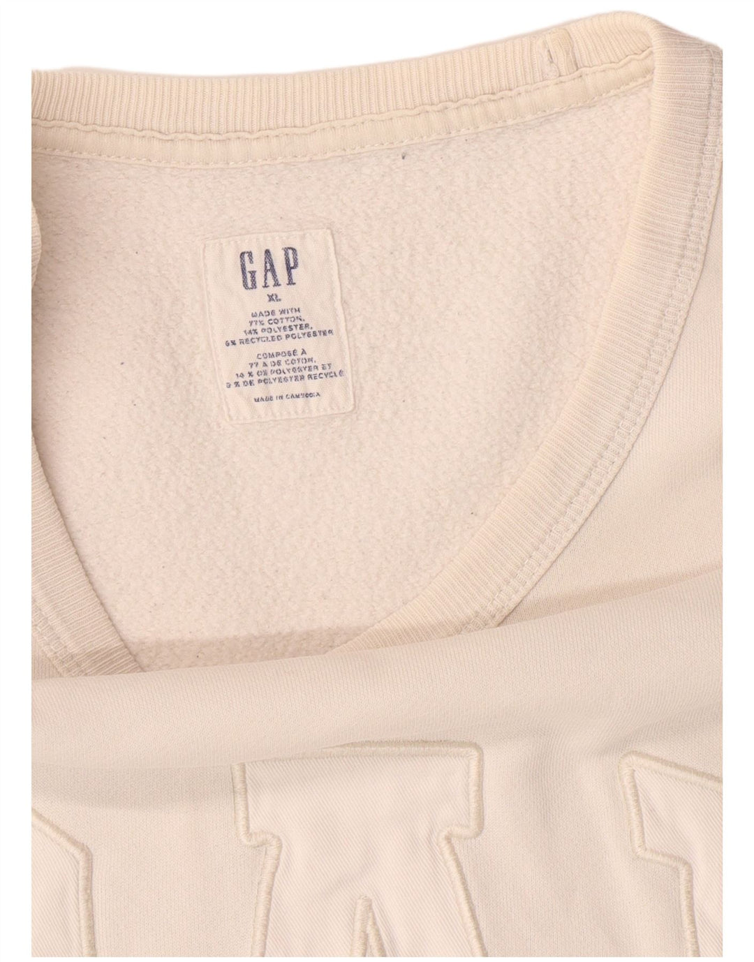 GAP Sudadera Gráfica para Hombre Jumper XL Algodón Blanco