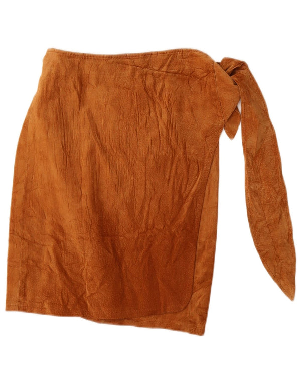 Falda vintage de ante para mujer W25 XS Beige