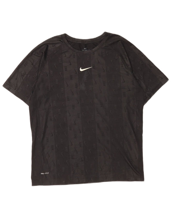 Nike Camiseta Dri Fit Graphic para niños 13-14 años XL Negro Rayas