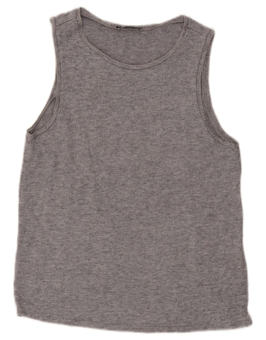 Zara Mujer Chaleco Top UK 10 Small Gris Viscosa Moteada
