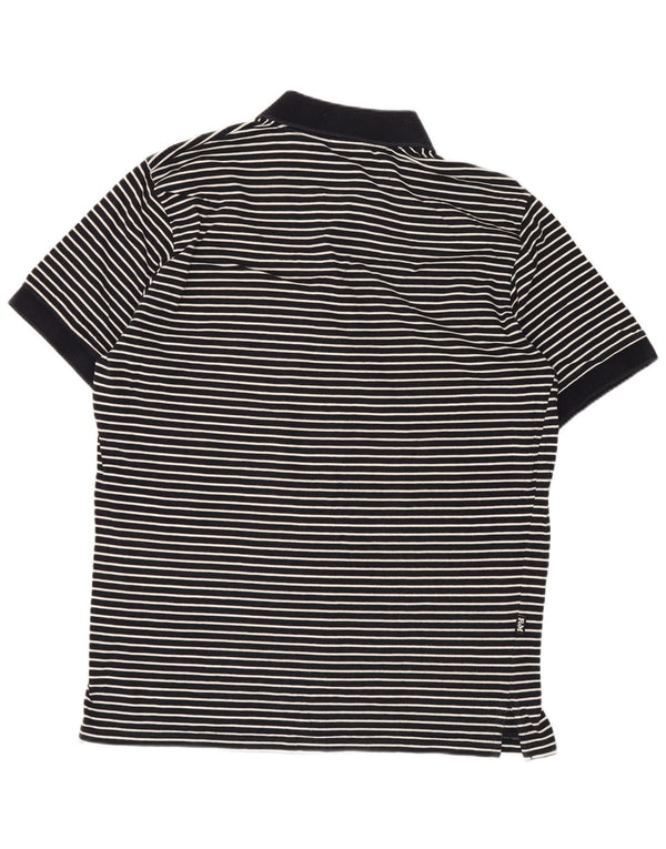 Franklin & Marshall Polo para hombre de rayas azul marino mediano