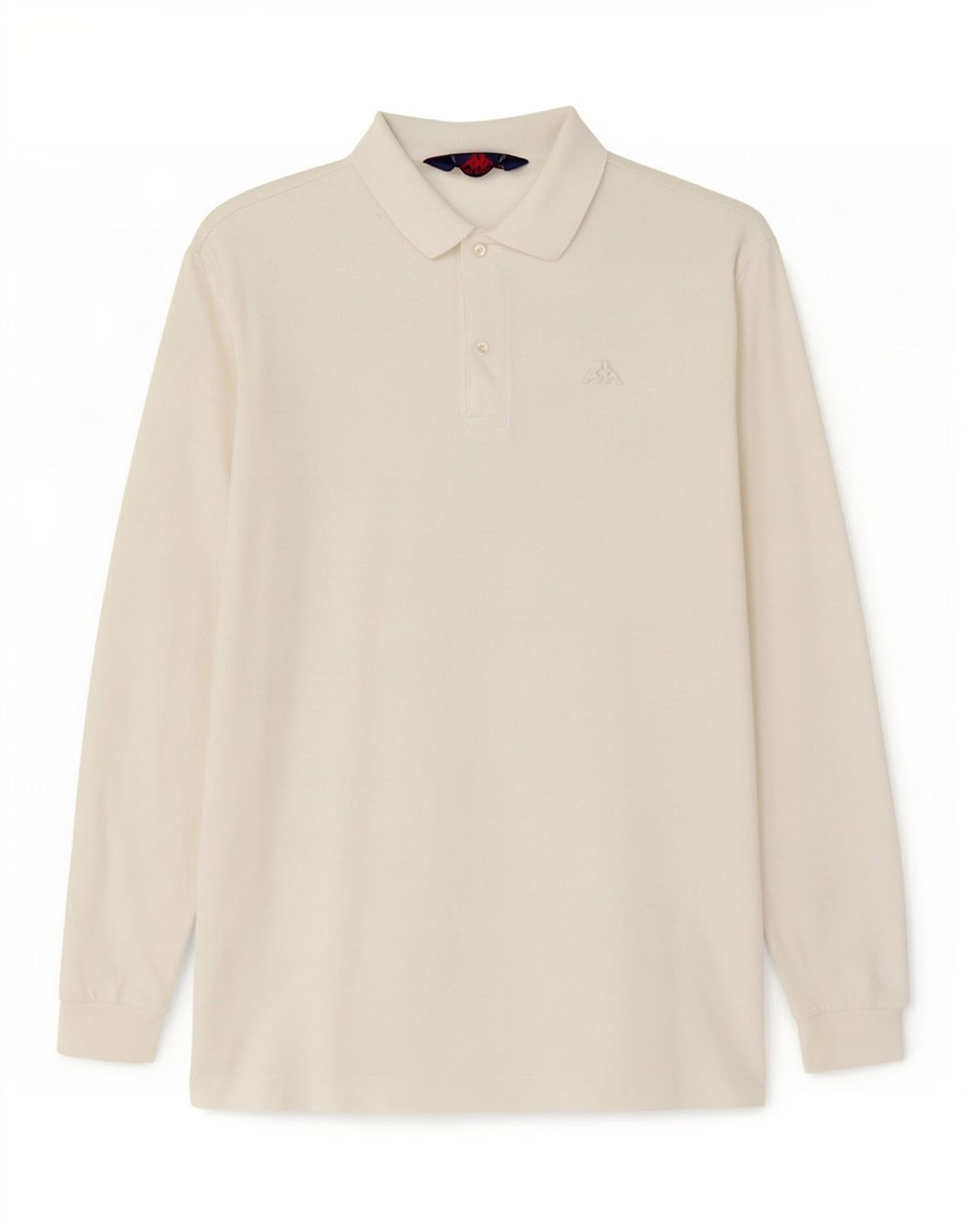 Kappa Polo De Manga Larga Para Hombre Small White Cotton
