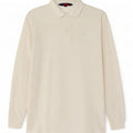 Kappa Polo De Manga Larga Para Hombre Small White Cotton