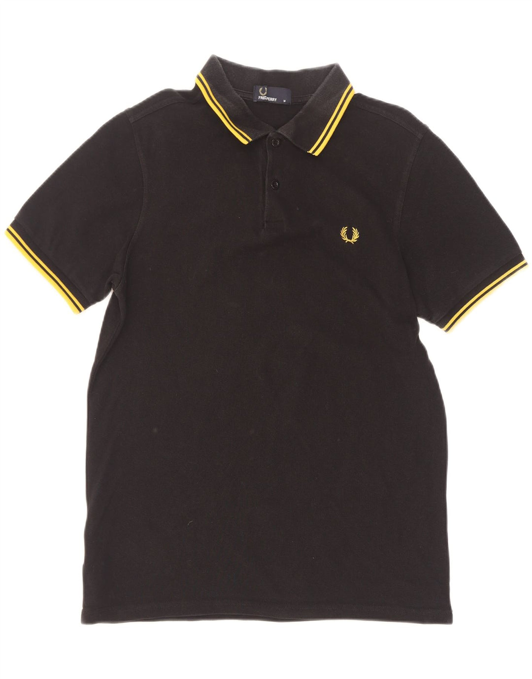 Fred Perry Polo De Hombre De Algodón A Rayas Negro Mediano