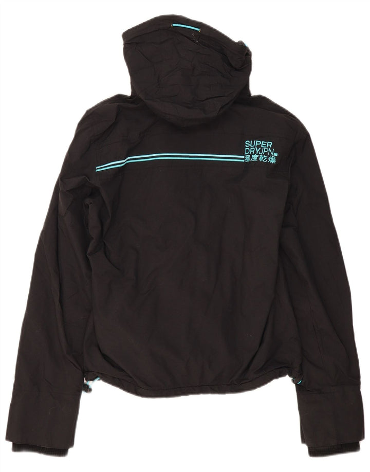 SUPERDRY Chaqueta cortavientos extragrande para mujer, talla S, color negro