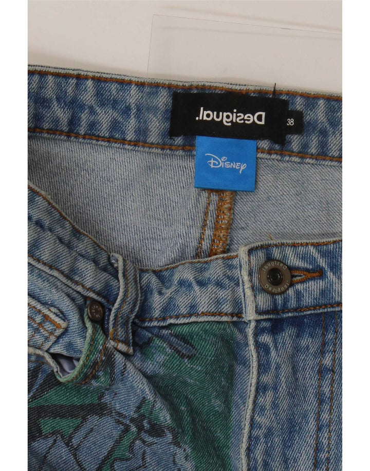 Vaqueros rectos Disney para mujer Desigual EU 38 Medium W28 L26 Blue Patchwork