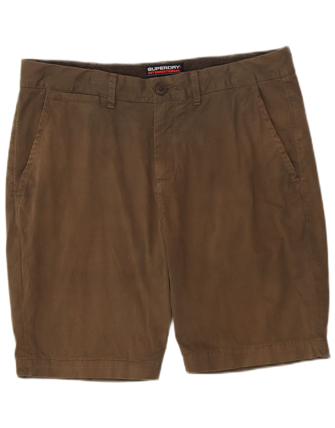 Superdry Pantalones cortos chinos para hombre W36 Large Algodón caqui