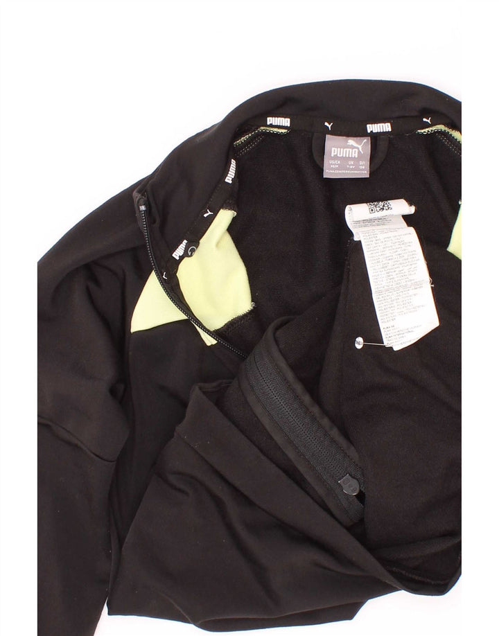 Puma Chaqueta de chándal para niño 7-8 años Negro Colorblock Poliéster
