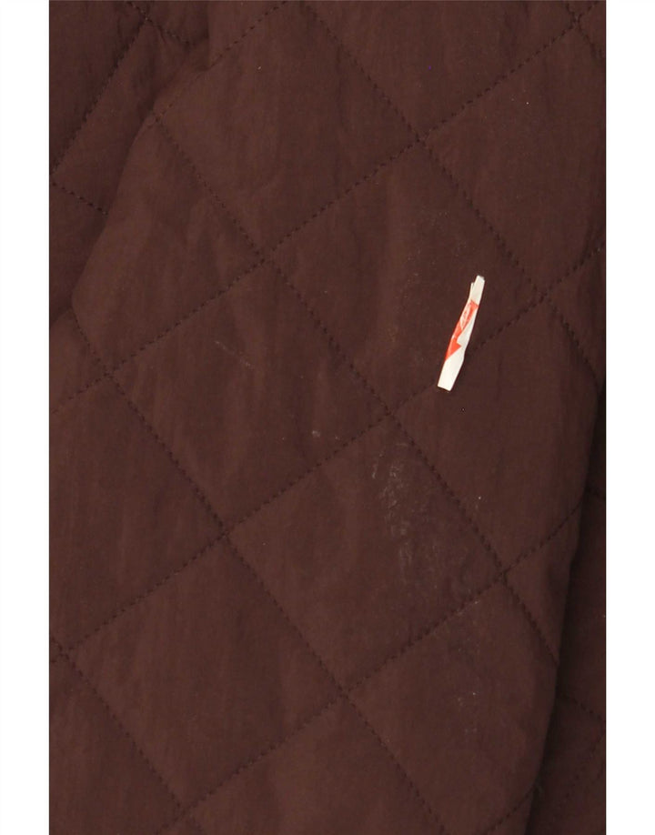 Massimo Dutti Chaqueta Acolchada Extragrande Mujer UK 10 Small Marrón Poliéster