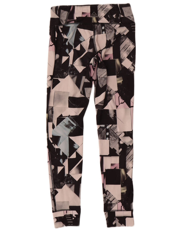 Reebok Leggings para mujer UK 8/10 Small Multicolor Geométrico Poliéster