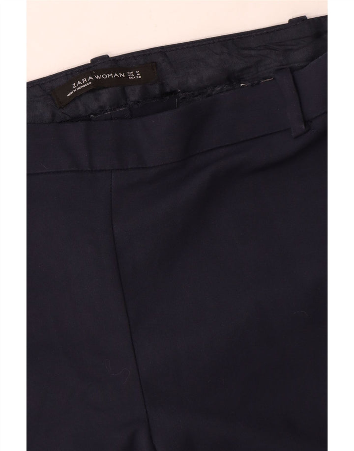Zara Mujer Pantalón Casual Slim Medium W28 L26 Azul Marino