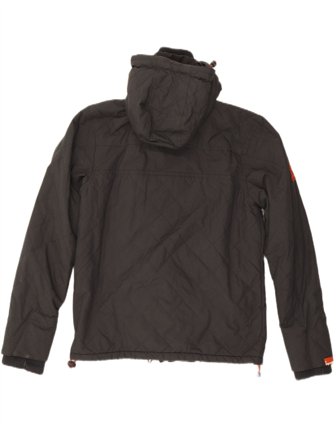 Superdry Chaqueta cortavientos con capucha para hombre, talla 40, nailon gris grande