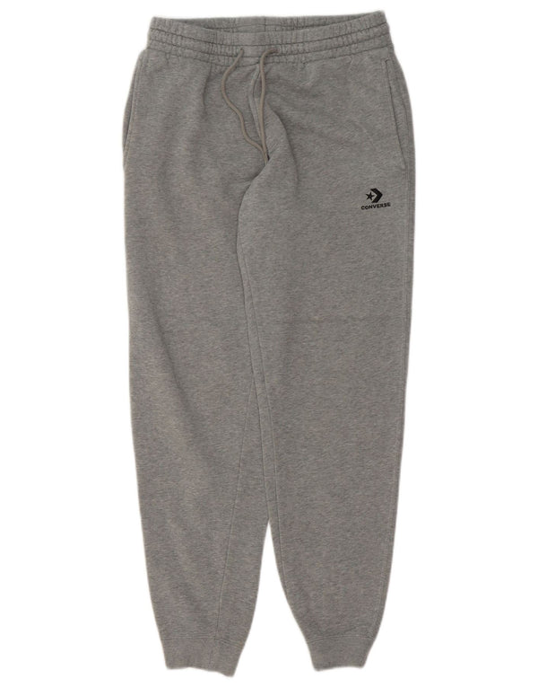 Converse Hombre Chándal Pantalones Joggers Small Gris Algodón