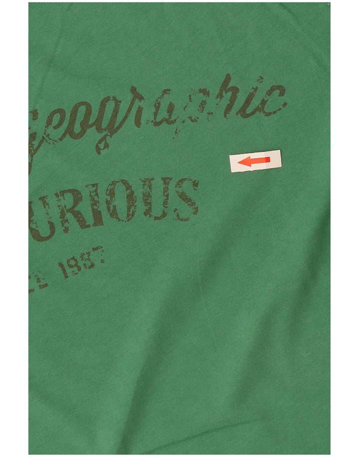 Napapijri Hombre Camiseta Gráfica Top XL Algodón Verde