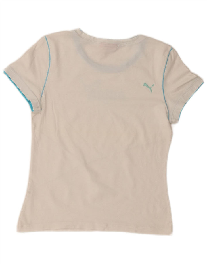 Puma - Camiseta gráfica para mujer, talla 40, color blanco