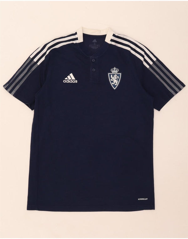 Adidas Hombre Aeroready Camiseta Top Pequeño Algodón Azul