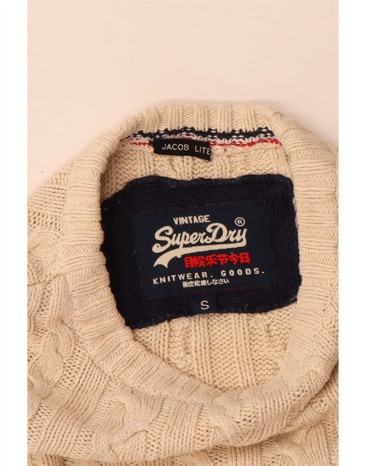 Superdry Jersey De Cuello Redondo Para Hombre Jersey De Algodón Beige Pequeño