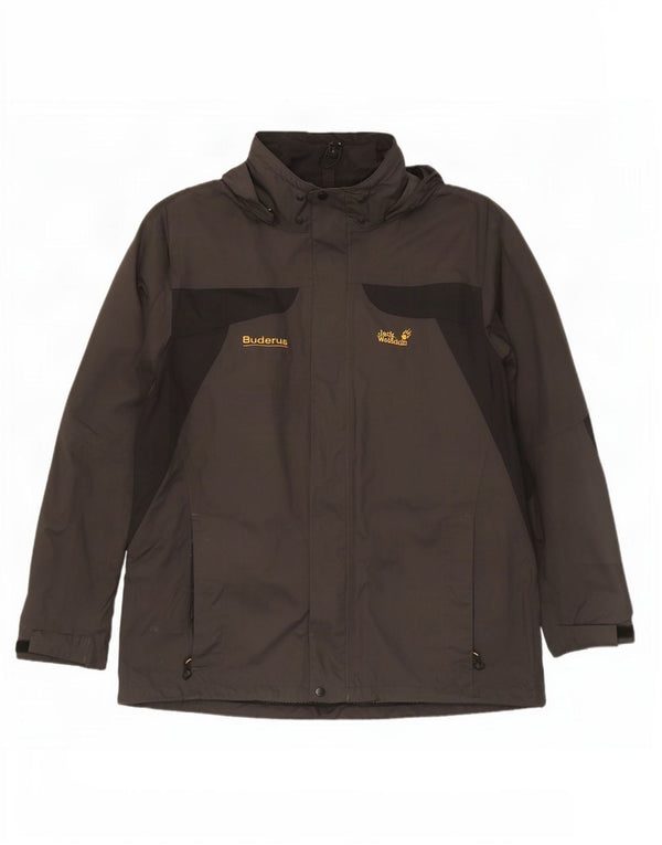 Jack Wolfskin Chaqueta impermeable para hombre UK 50 3XL Caqui Colorblock Poliamida