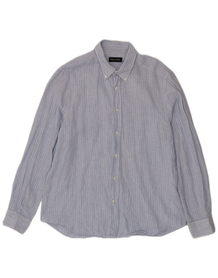Camisa Massimo Dutti Hombre XL Rayas Azules