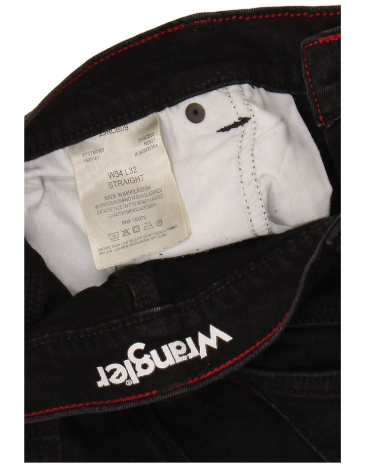 Wrangler Vaqueros rectos para hombre W34 L29 Algodón negro