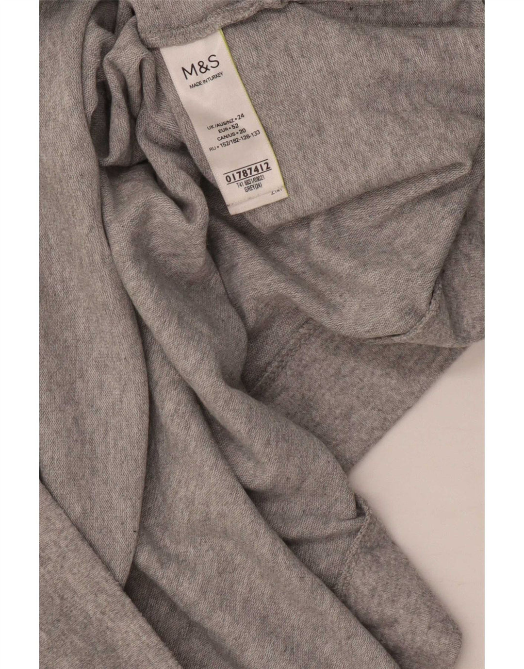 Marks & Spencer Jersey con Cuello Alto para Mujer UK 24 4XL Poliéster Gris