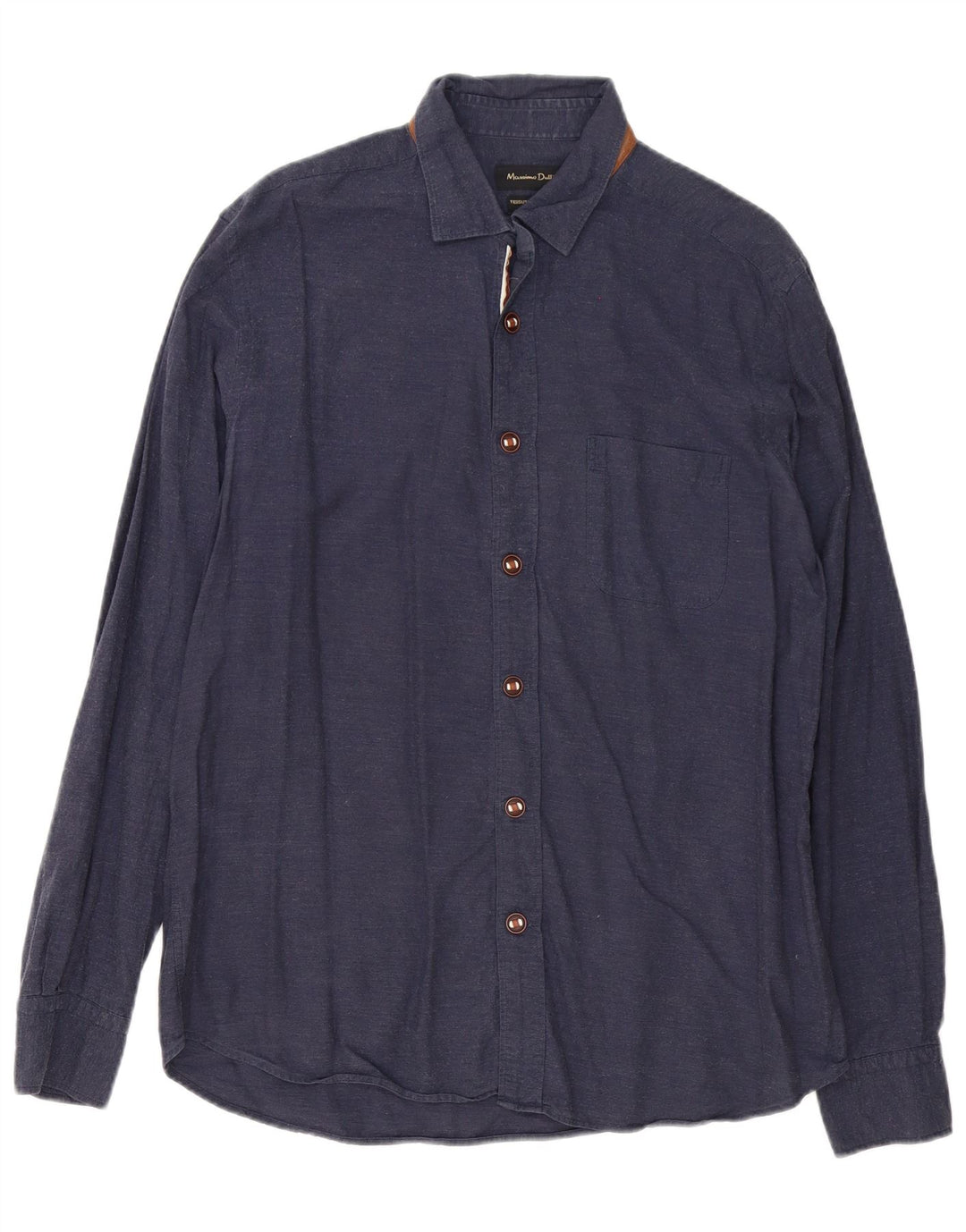 Camisa Massimo Dutti Hombre Grande Azul Marino