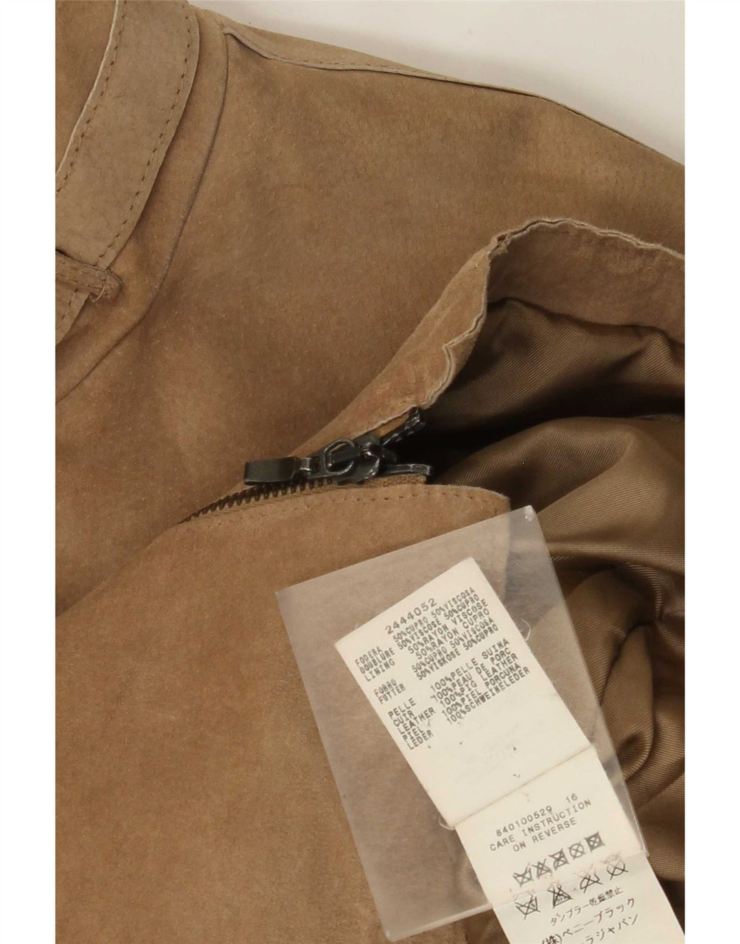 Penny Black Chaqueta de ante para mujer Reino Unido 12 Cuero beige medio