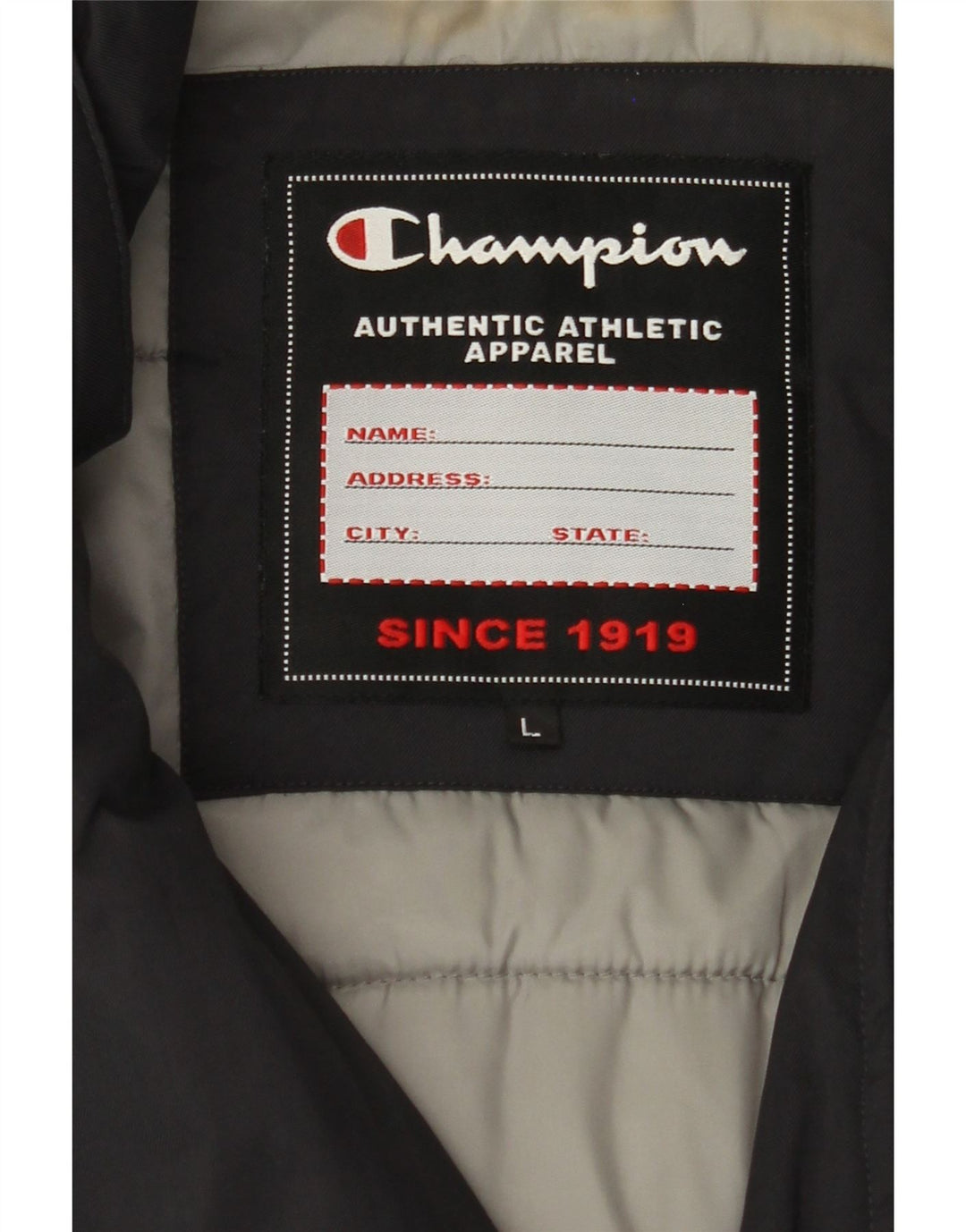 CHAMPION Chaqueta acolchada para hombre UK 40 Large Poliamida negra