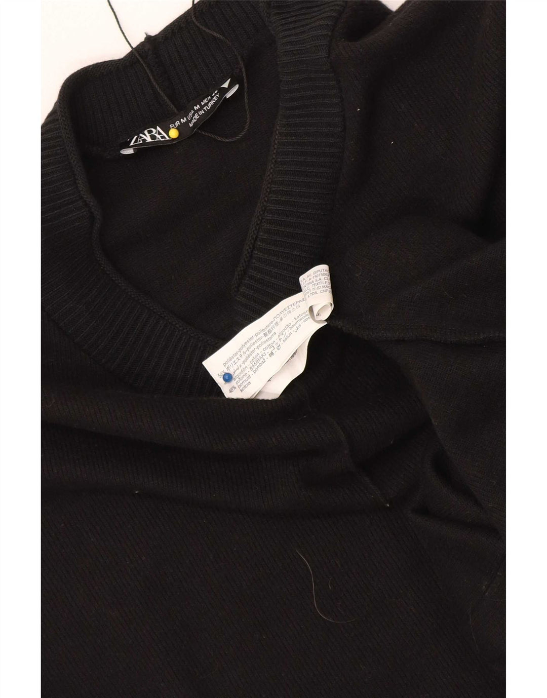 Zara Vestido recto para mujer UK 40 Mediano Algodón negro