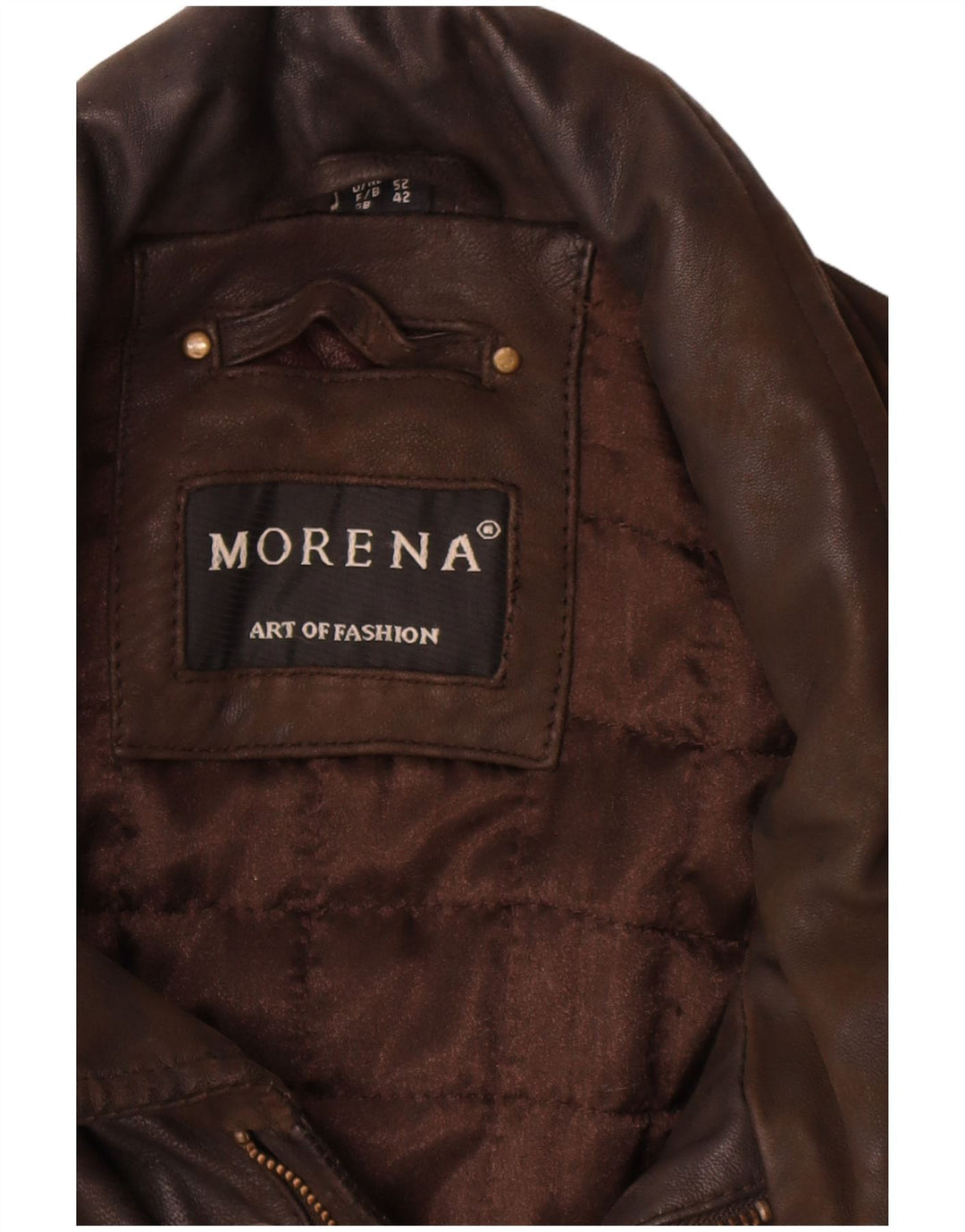 Morena Chaqueta de cuero para hombre ES 42 XL Marrón