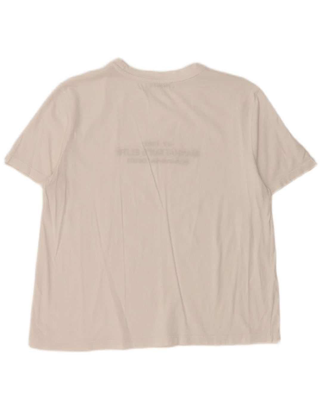 Zara Mujer Camiseta Gráfica Top UK 12 Medium Blanco