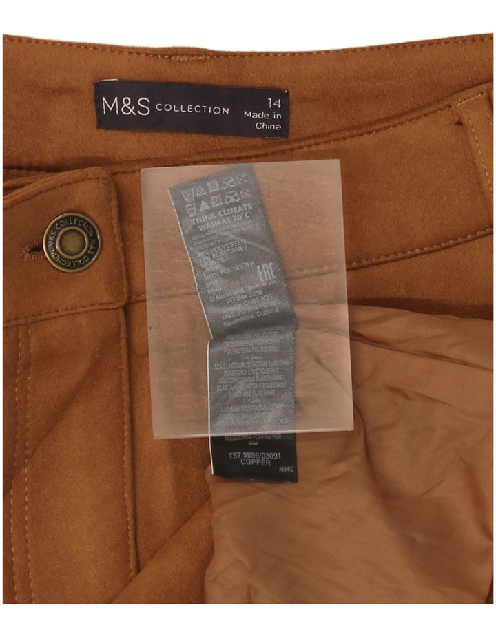 Marks & Spencer Minifalda para mujer UK 40 Grande W34 Poliéster beige