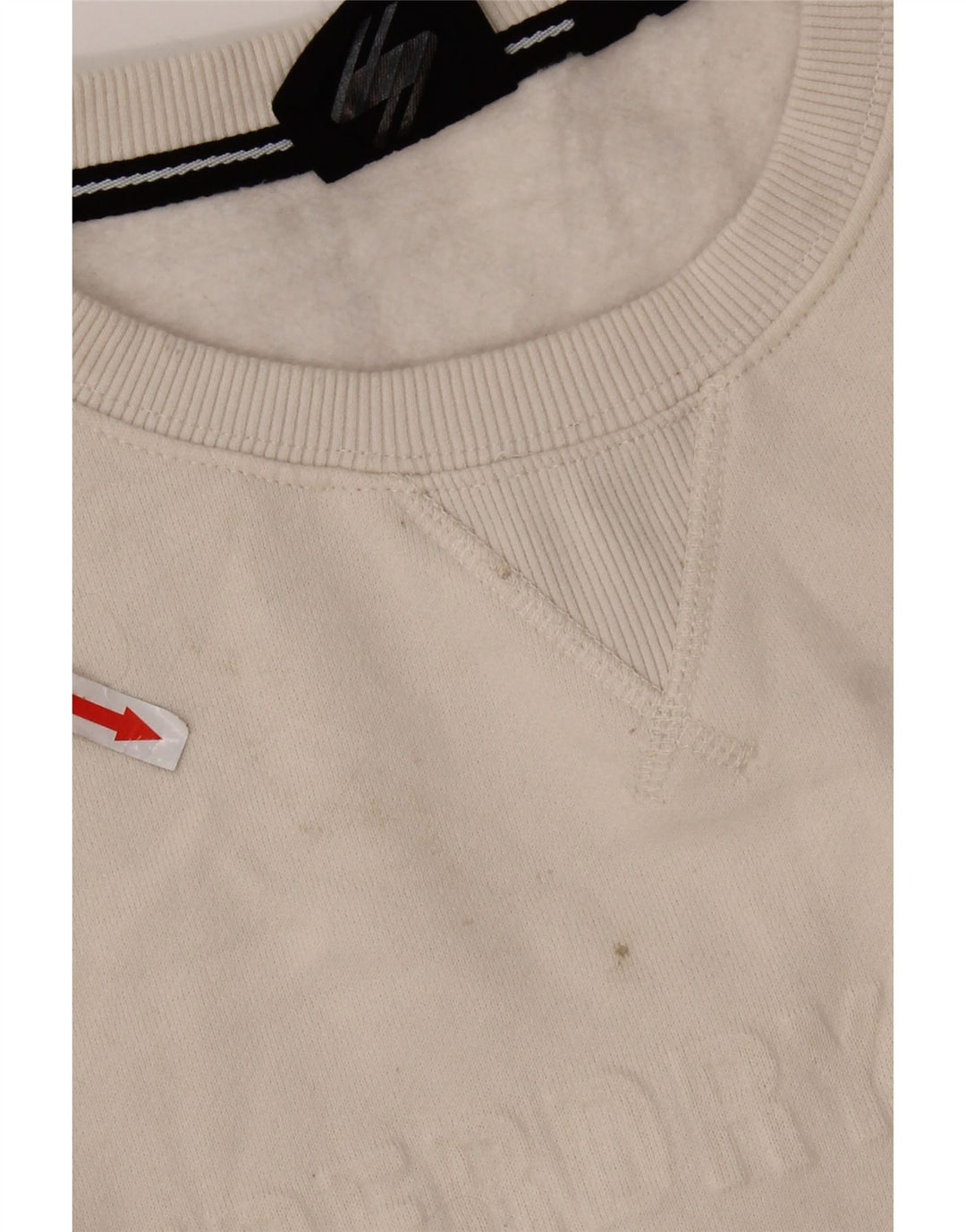 Superdry Hombre Sudadera Gráfica tipo Jersey De Algodón Blanco Roto Mediano