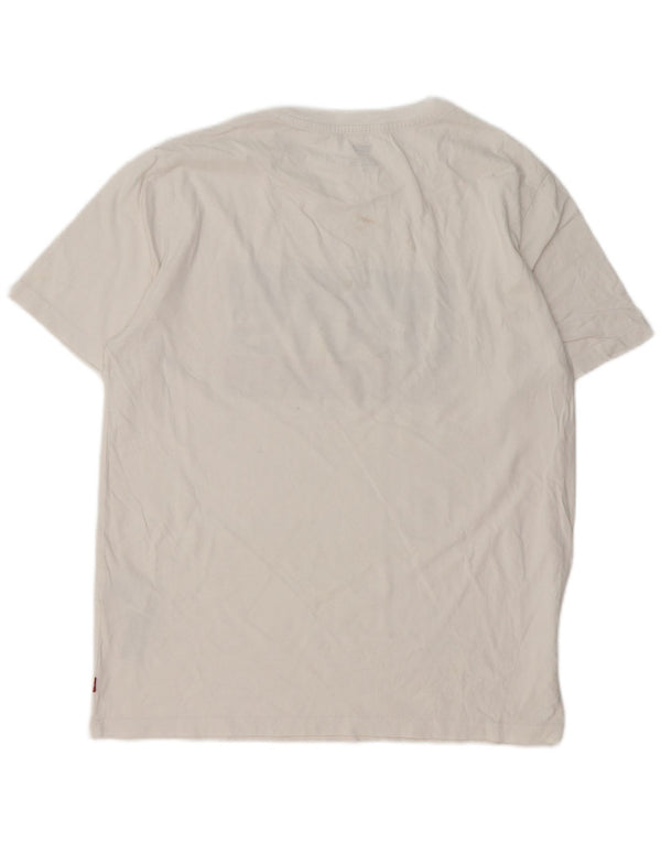Levi's Camiseta gráfica para hombre Top mediano de algodón blanco