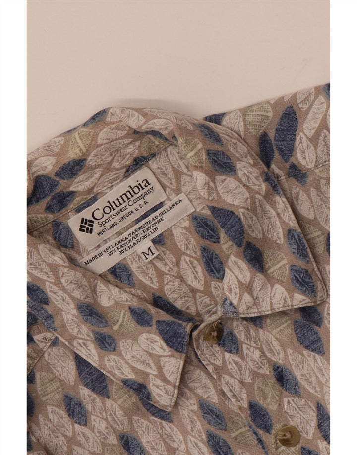 Camisa COLUMBIA de manga corta para hombre Rayón geométrico gris medio