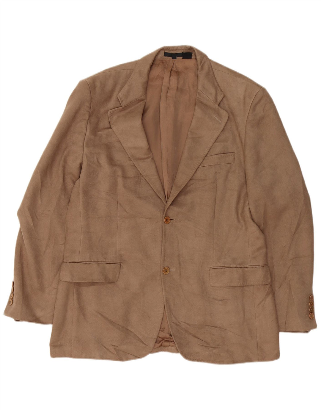 Zara Chaqueta Blazer De 2 Botones Para Hombre EU 54 XL Poliéster Beige