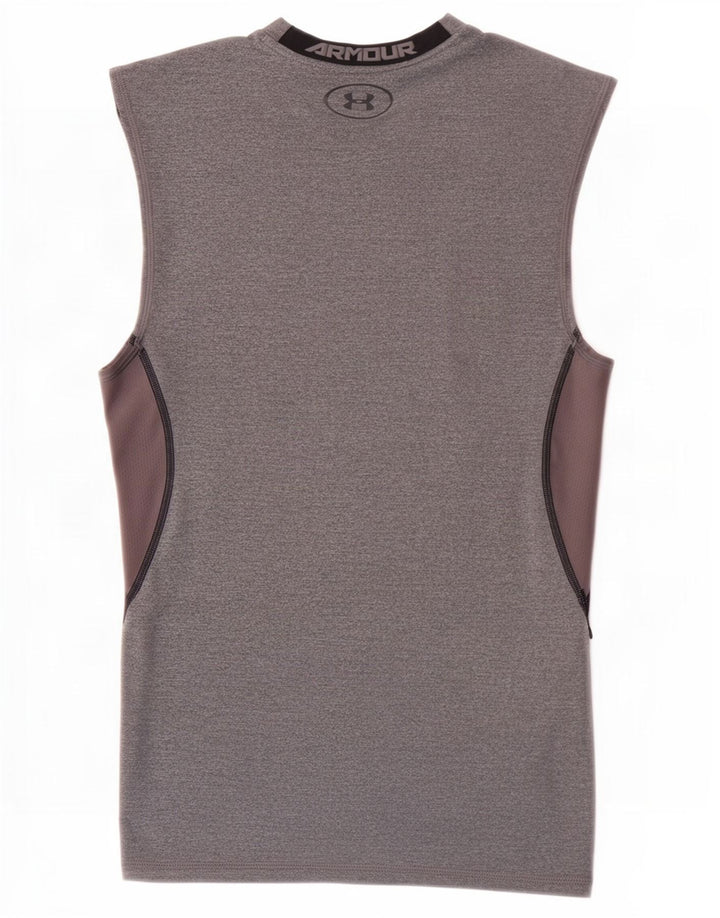 Under Armour Heat Gear Chaleco Top Gris Medio Colorblock
