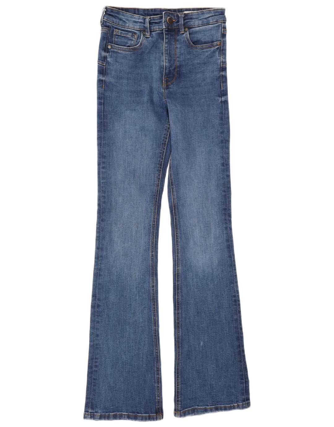 Zara Vaqueros Acampanados Mujer EU 34 2XS W24 L32 Algodón Azul