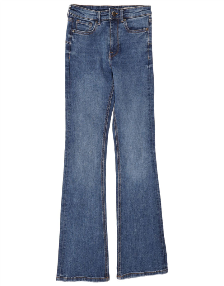 Zara Vaqueros Acampanados Mujer EU 34 2XS W24 L32 Algodón Azul
