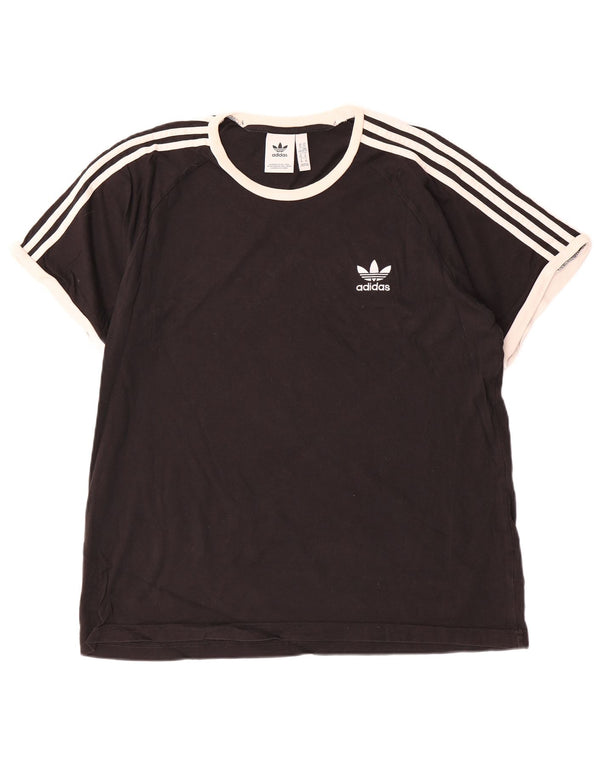 Adidas Mens T-Shirt Top XL Black Cotton