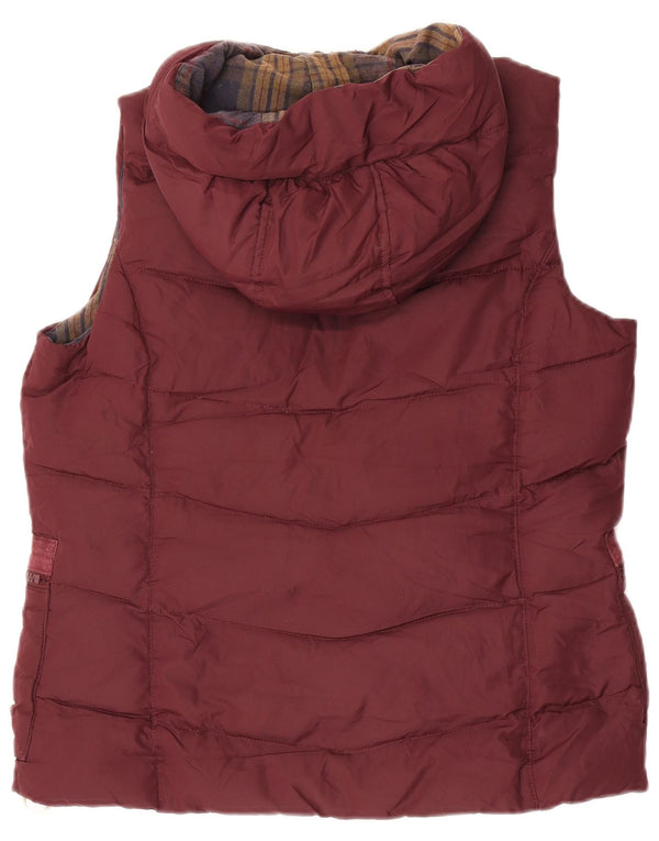 Chaleco acolchado con capucha para mujer Joules UK 44 Grande Poliéster granate