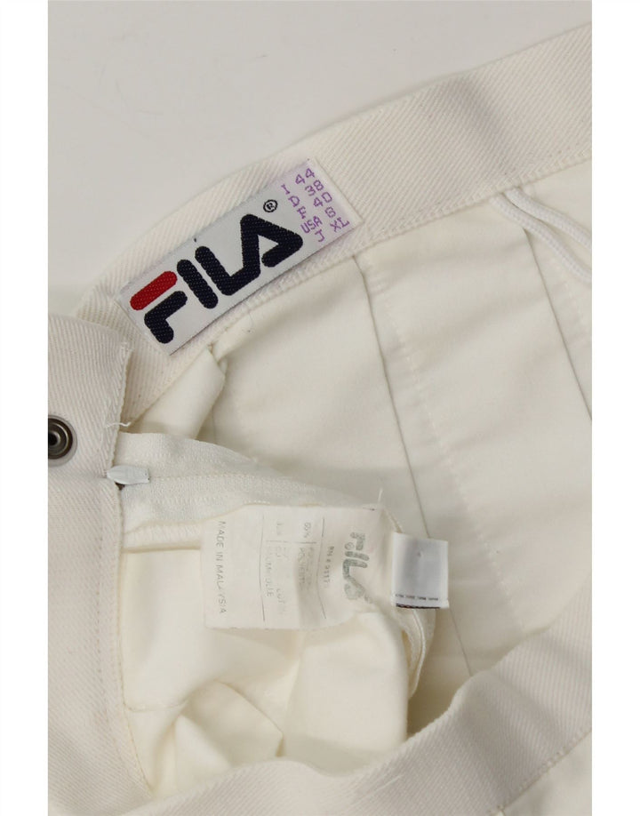 FILA Womens Pleated Tennis Skirt IT 44 Medium W30  White Polyester Vintage Fila and Second-Hand Fila from Messina Hembry 