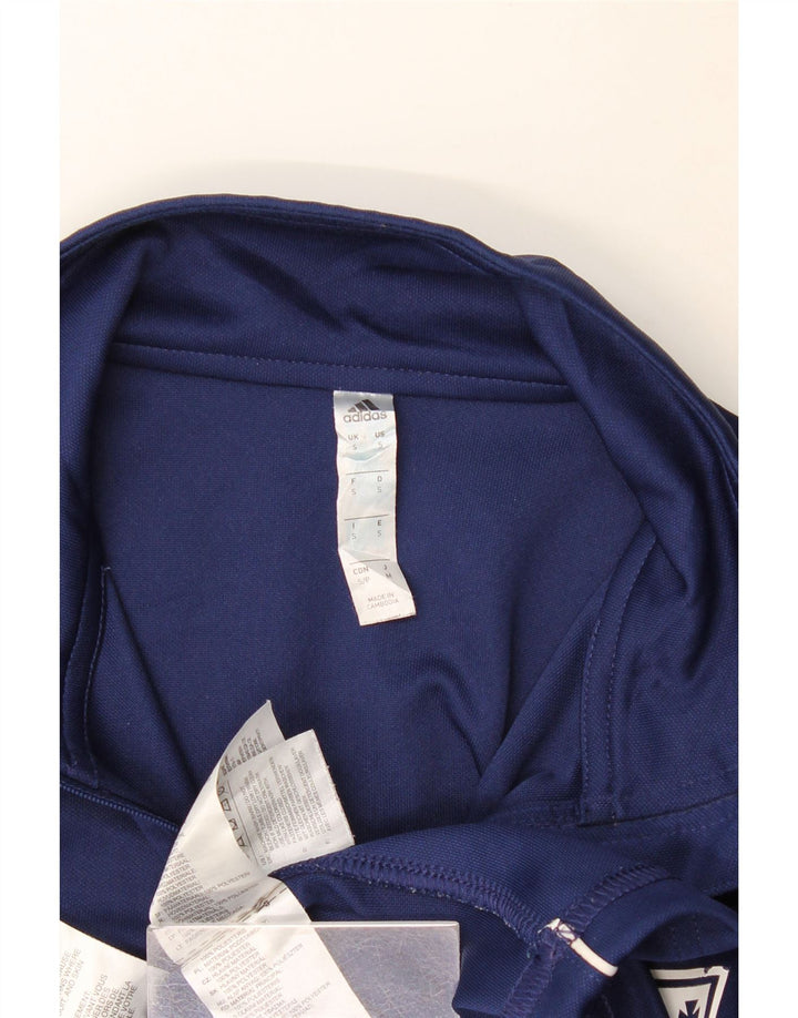ADIDAS Mens Climalite Zip Neck Jersey Chándal Top Pequeño Azul Marino