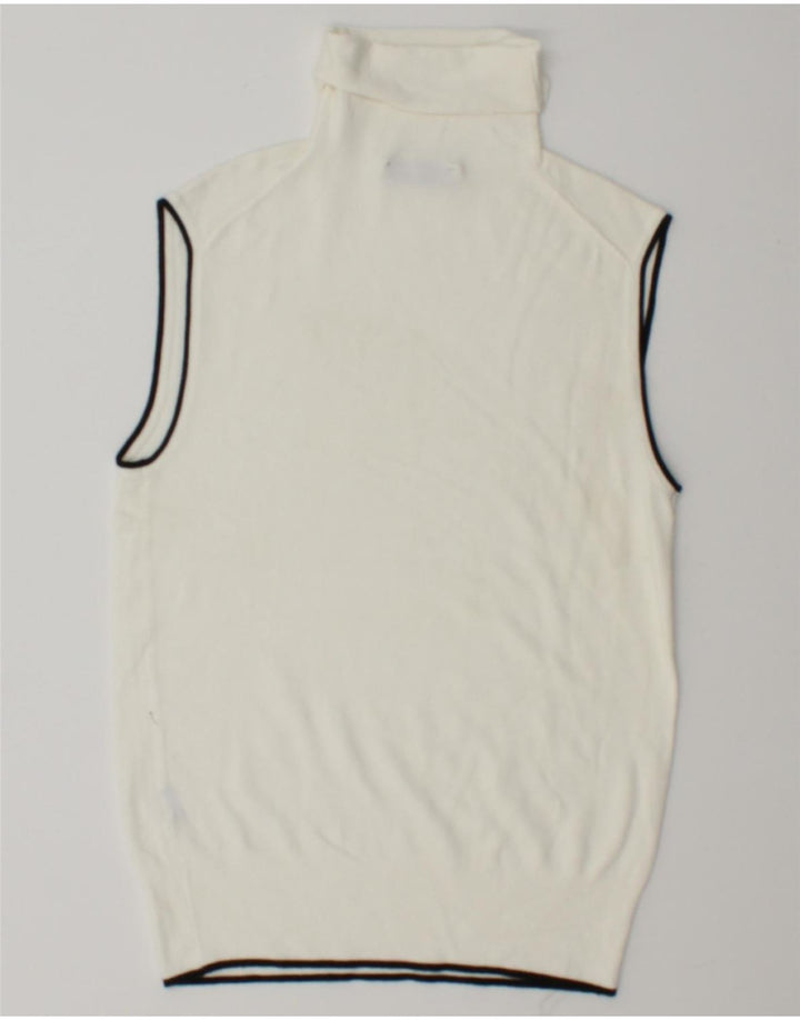 Zara Mujer Chaleco Tank Top Reino Unido 12 Mediano Blanco