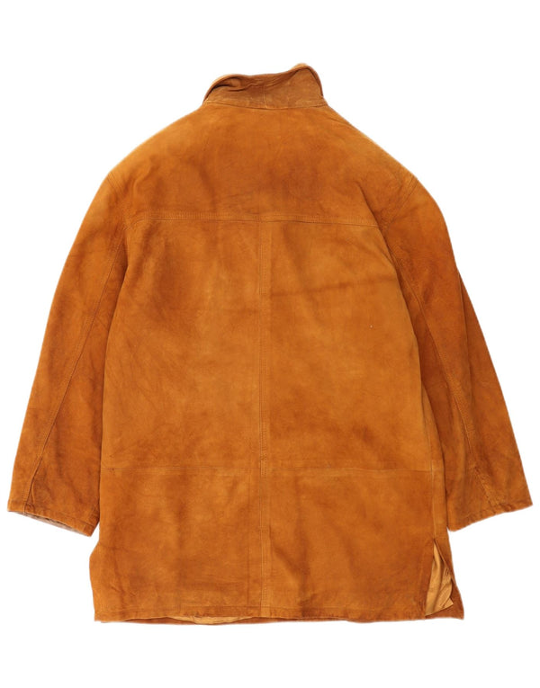 Chaqueta de ante vintage para mujer IT 42 cuero marrón medio