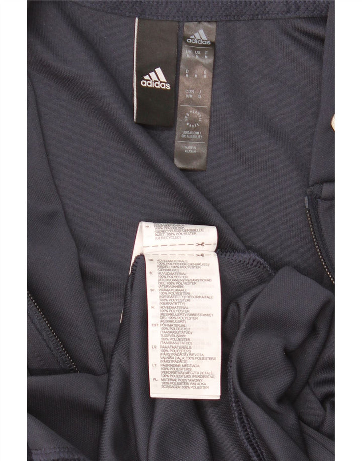 ADIDAS Hombre Aeroready Zip Sudadera con capucha Suéter Medio Azul Marino Poliéster