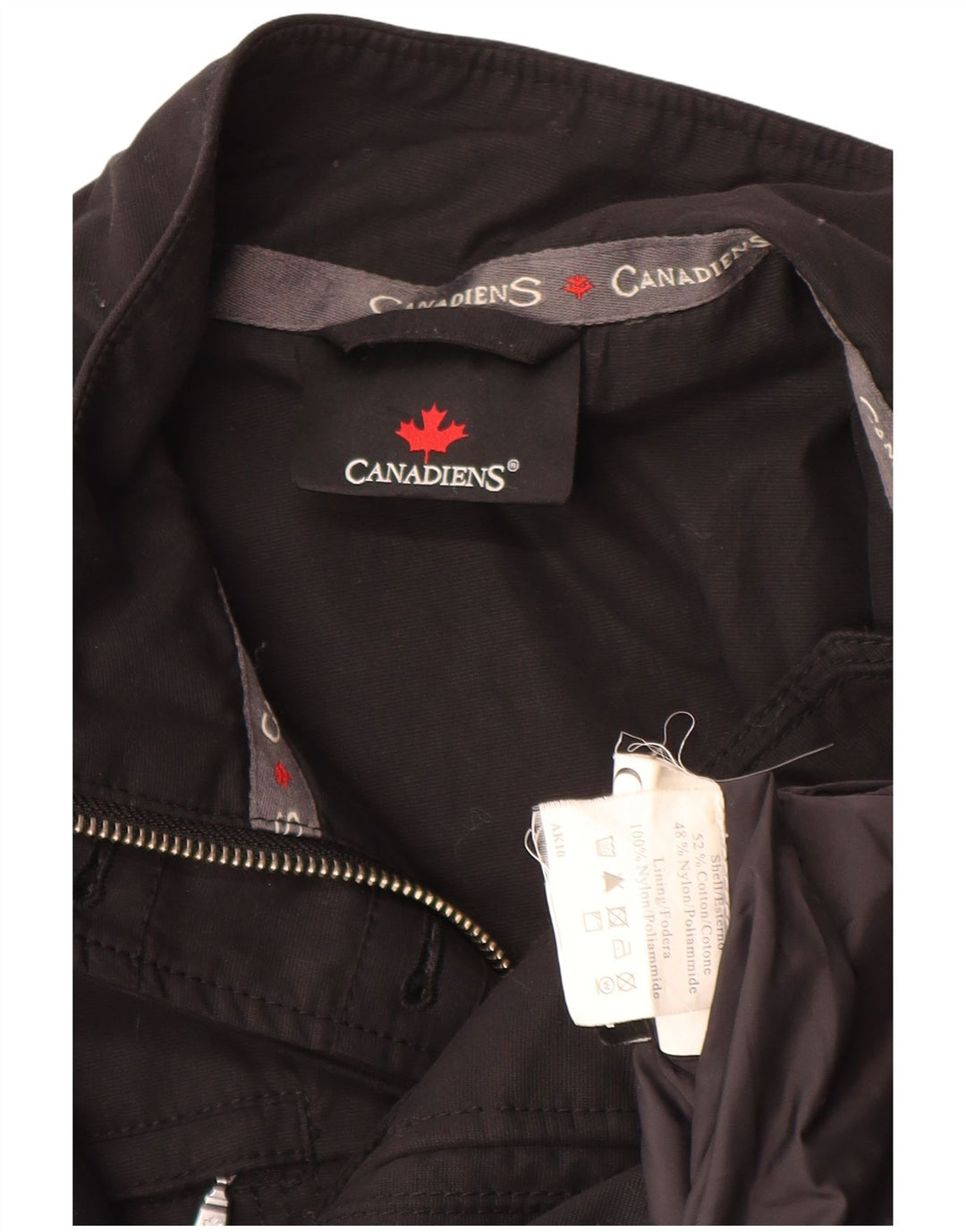 Canadiens Chaqueta utilitaria para mujer IT 42 Mediana Algodón negro
