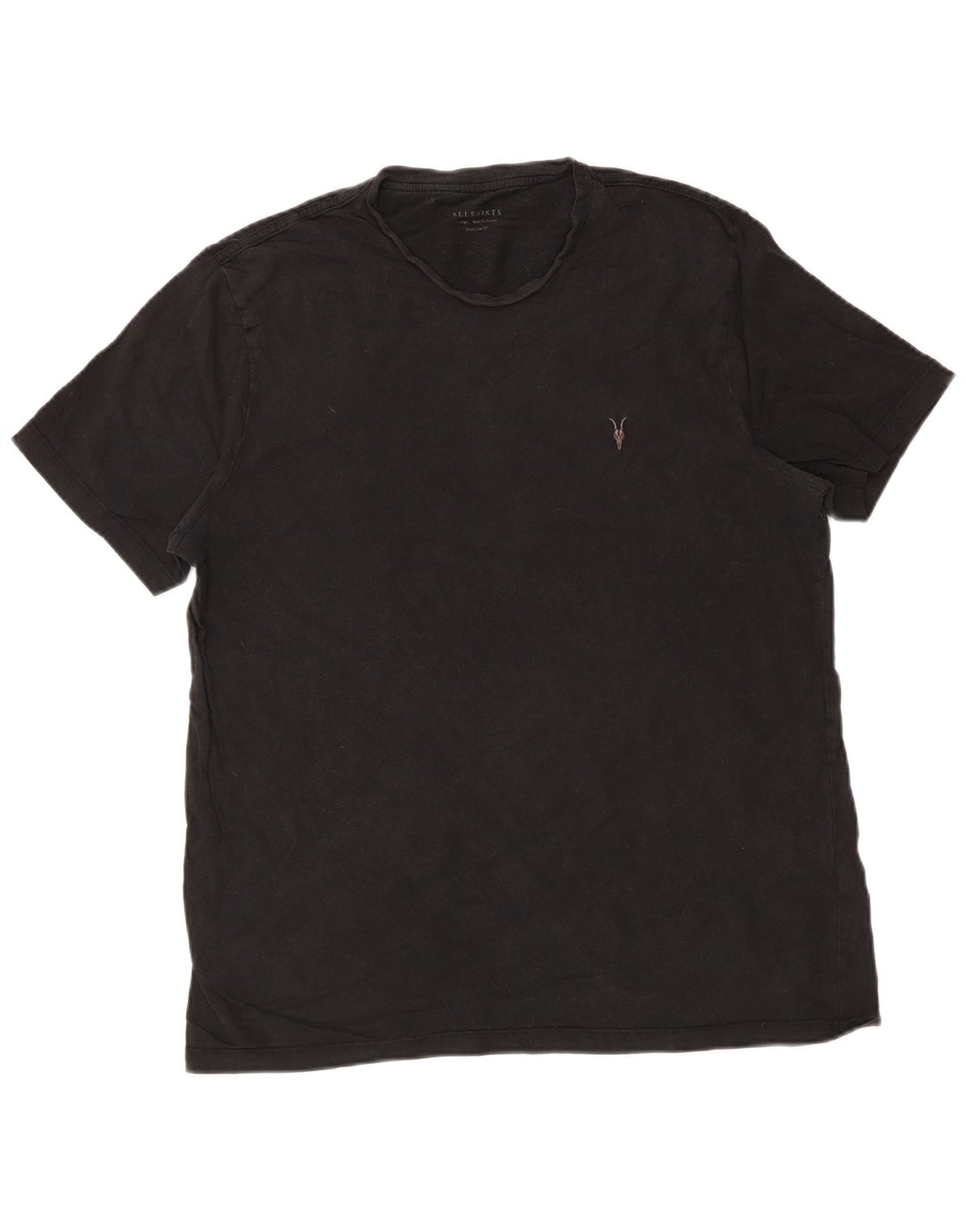 All Saints Camiseta Regular Fit Hombre Top XL Algodón Negro